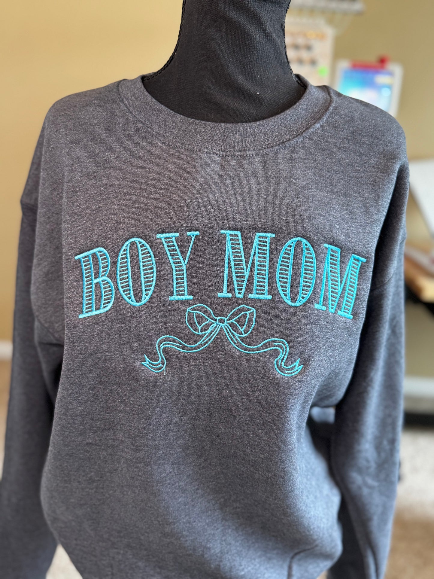 Boy Mama or Mom Embroidered Sweatshirt WHOLESALE