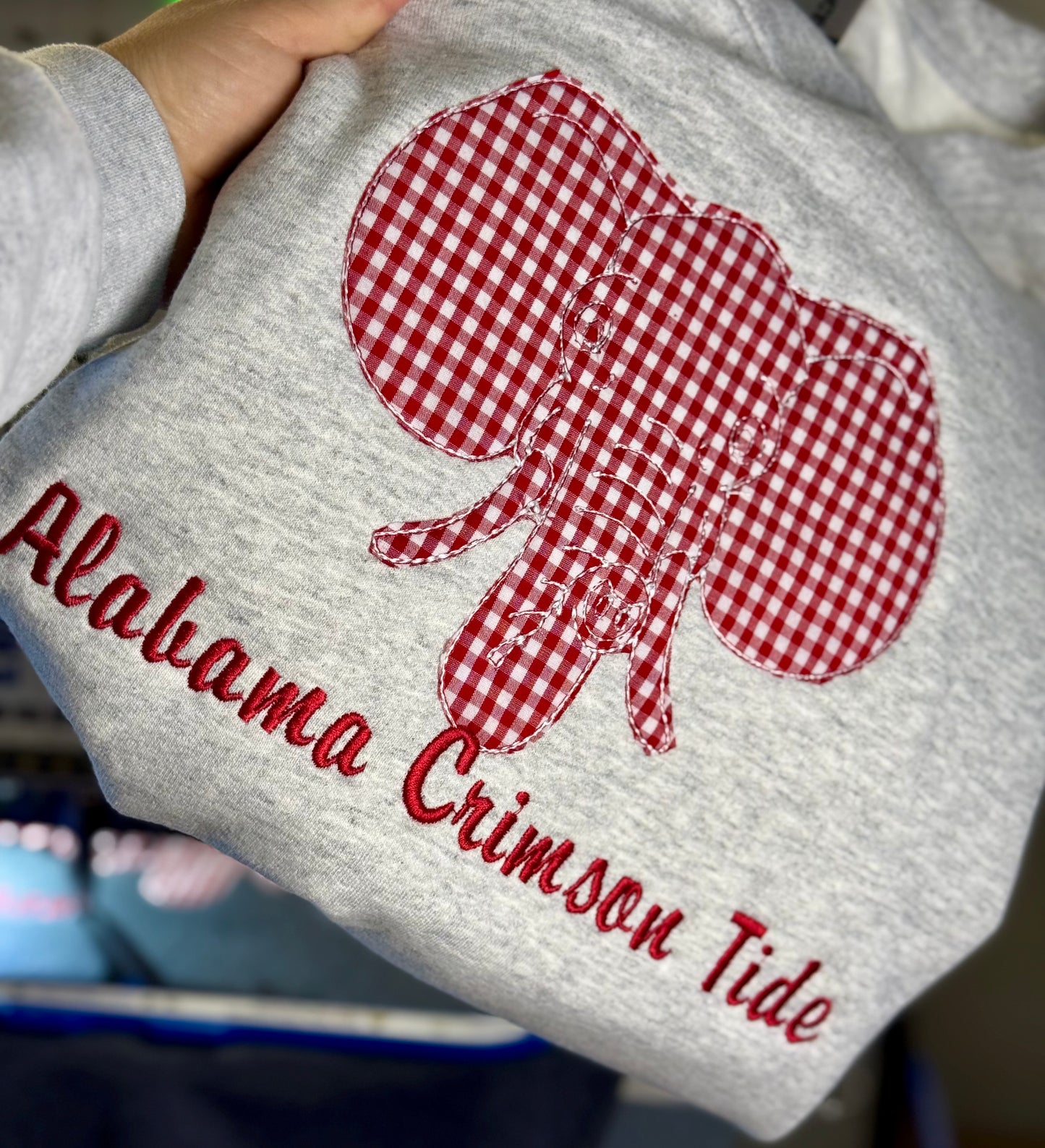 Alabama Crimson Tide ASH Applique Embroidered Sweatshirt