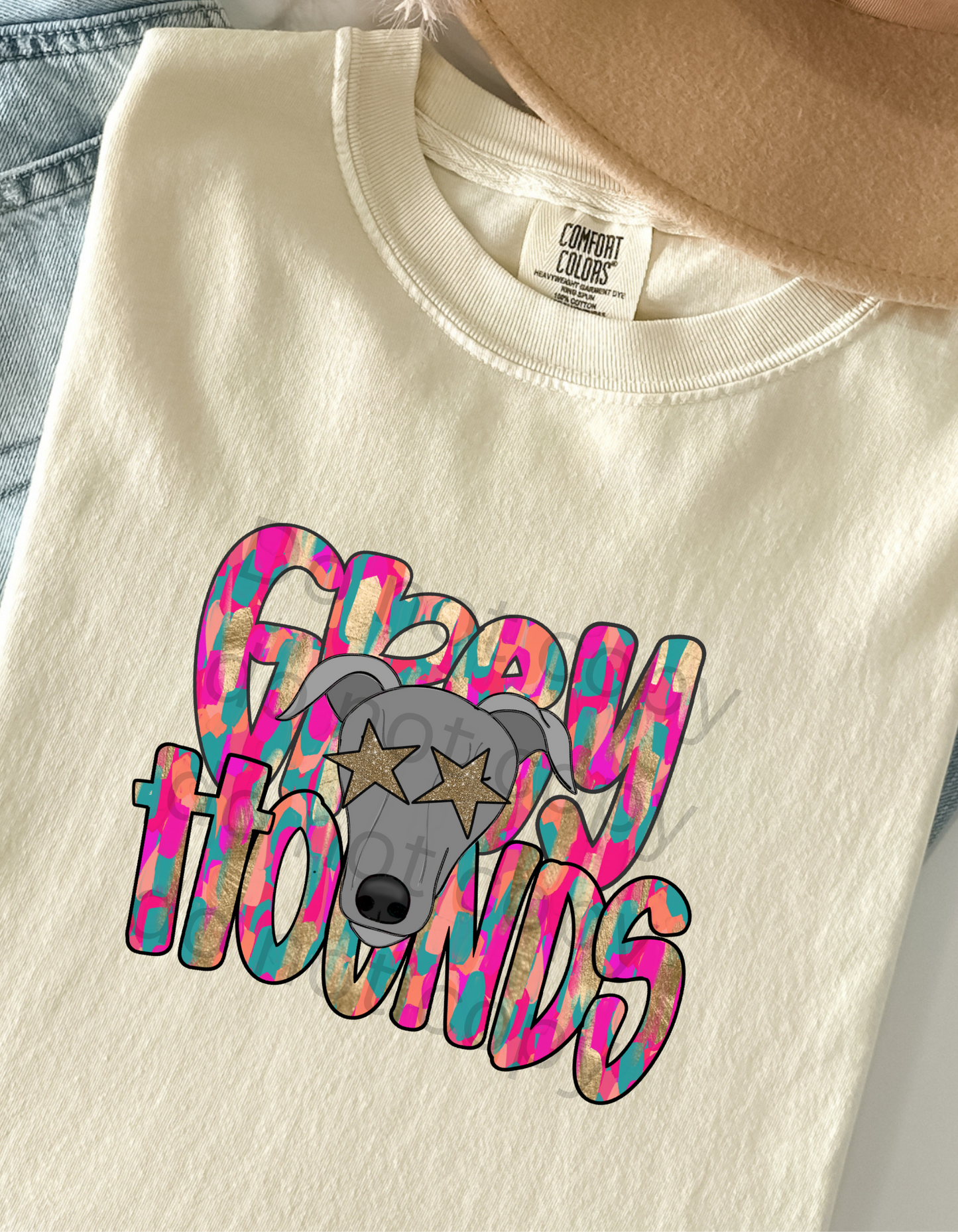 Grey Hounds Mascot DTF Transfer