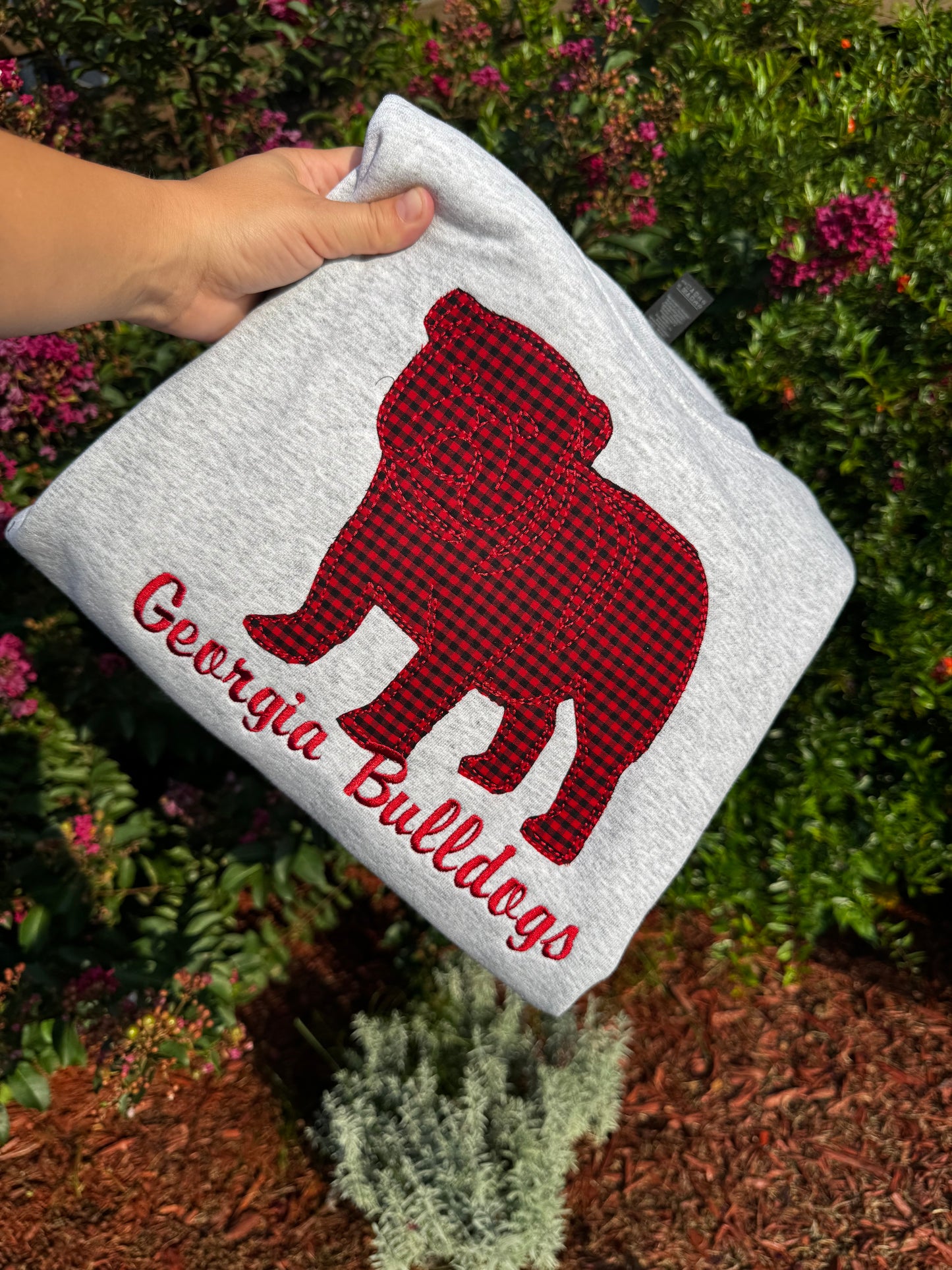 Georgia Bulldogs ASH Applique Embroidered Sweatshirt