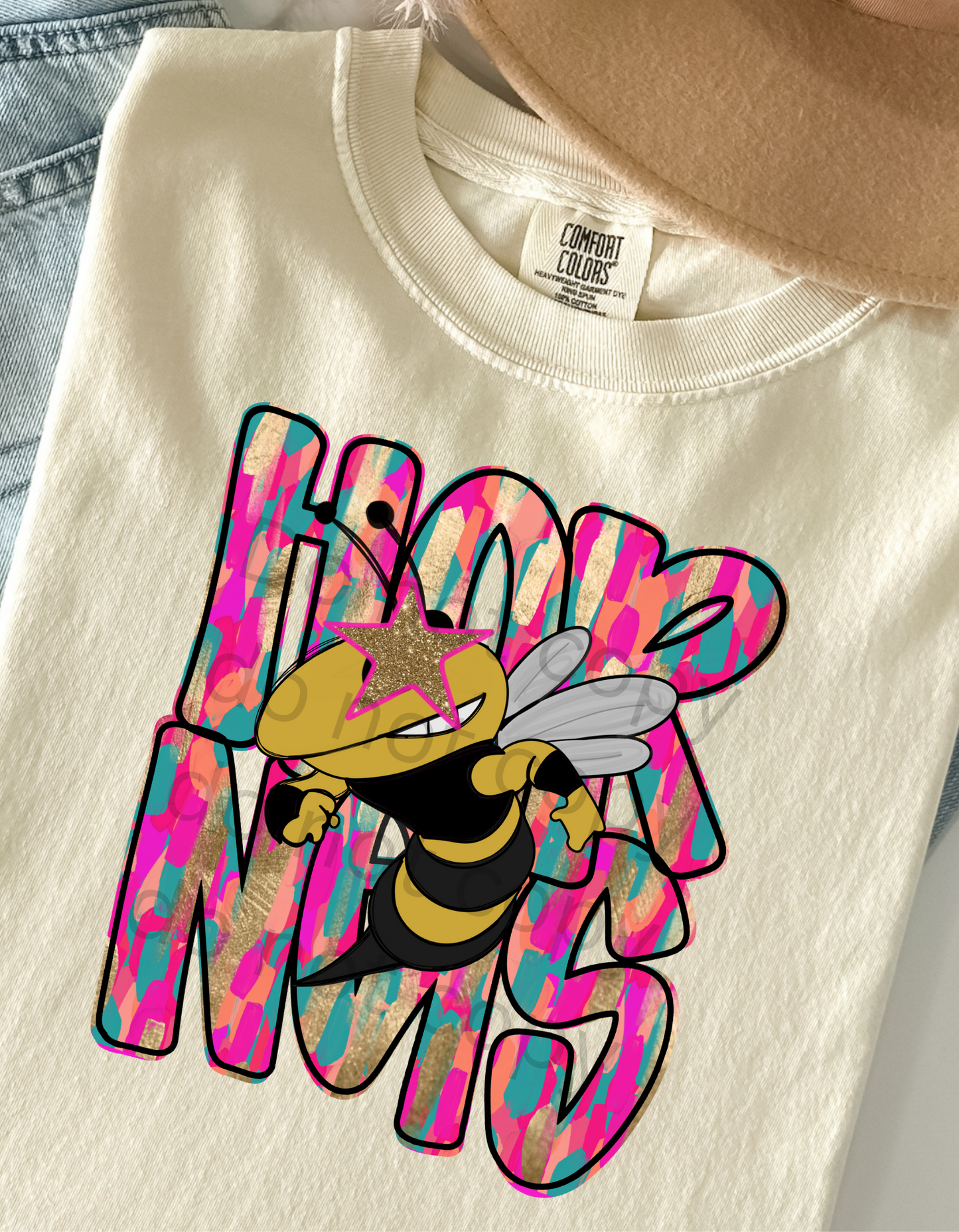 Hornets Mascot DTF Transfer