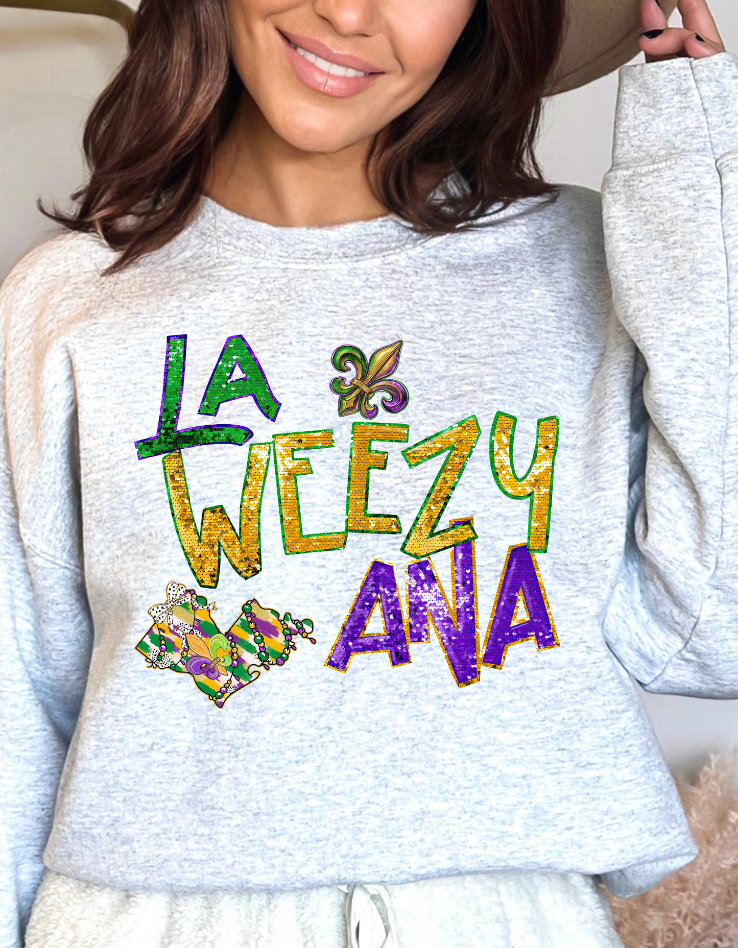 Mardi Gras LA WEEZY ANNA DTF transfer