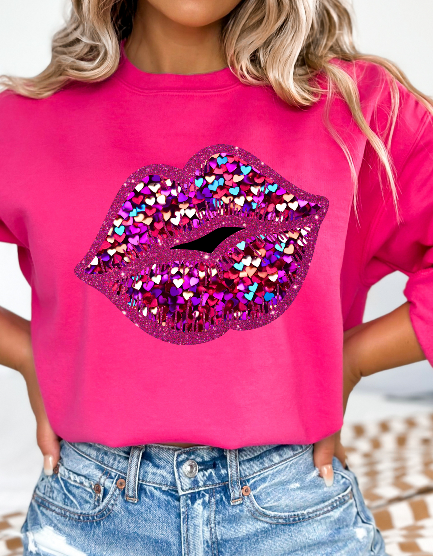 Valentine Sequins lips DTF transfer (Copy)