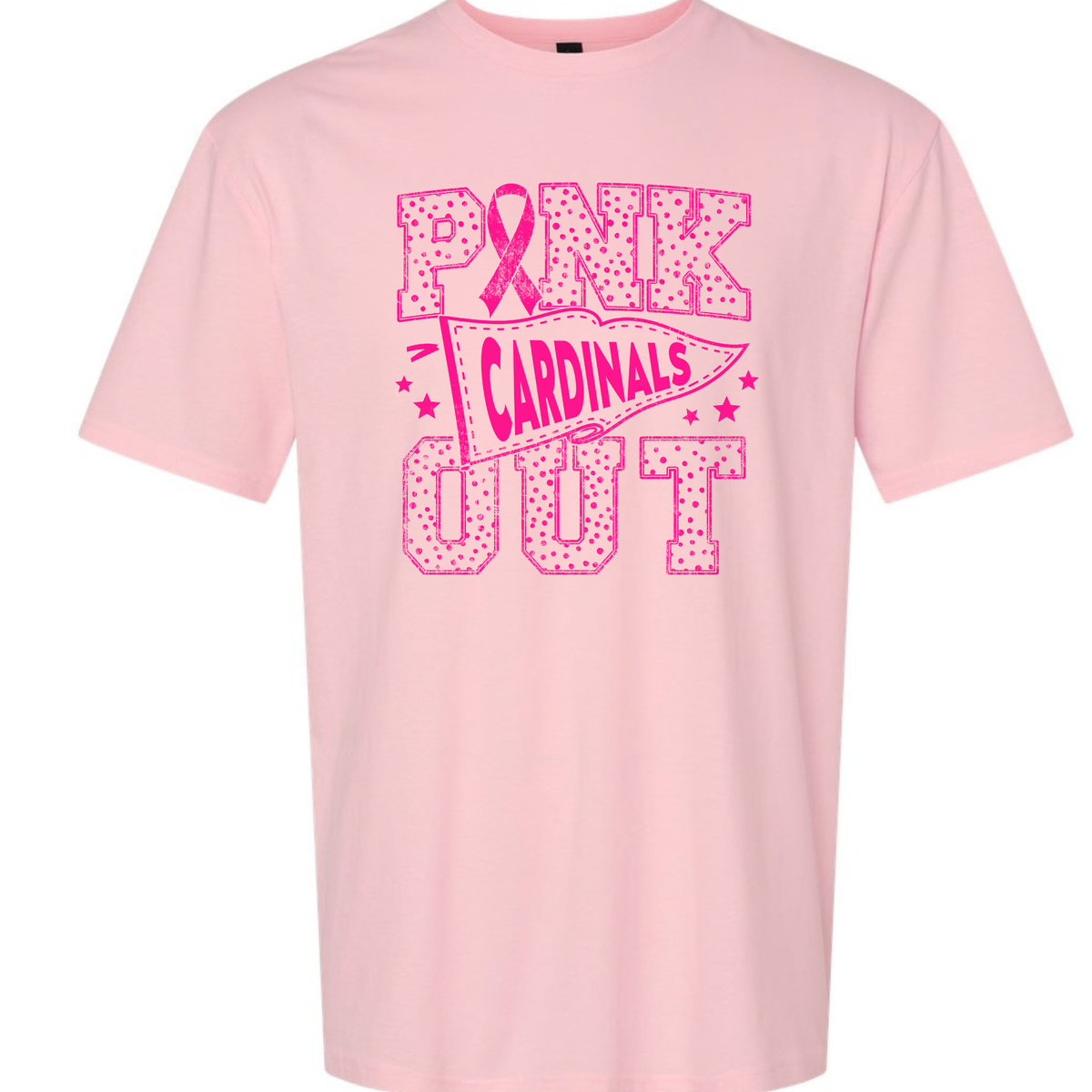 CARDINALS PINK OUT TEE Gildans soft style