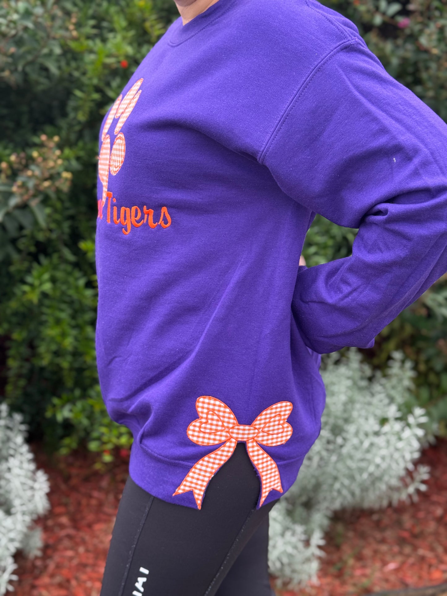 Clemson Tigers Applique Embroidered Sweatshirt