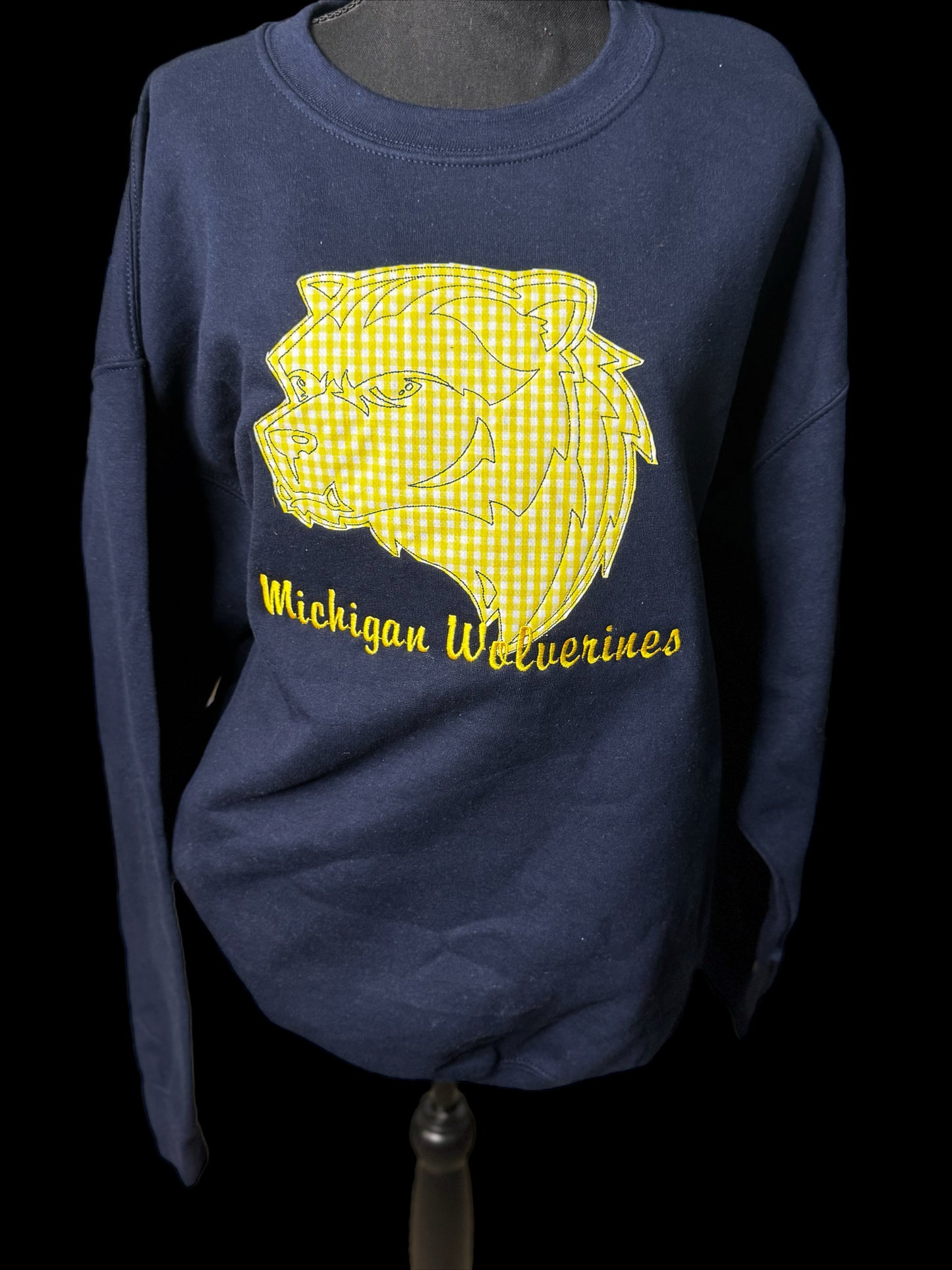 Michigan Game Day Applique Embroidered Tee or Sweatshirt