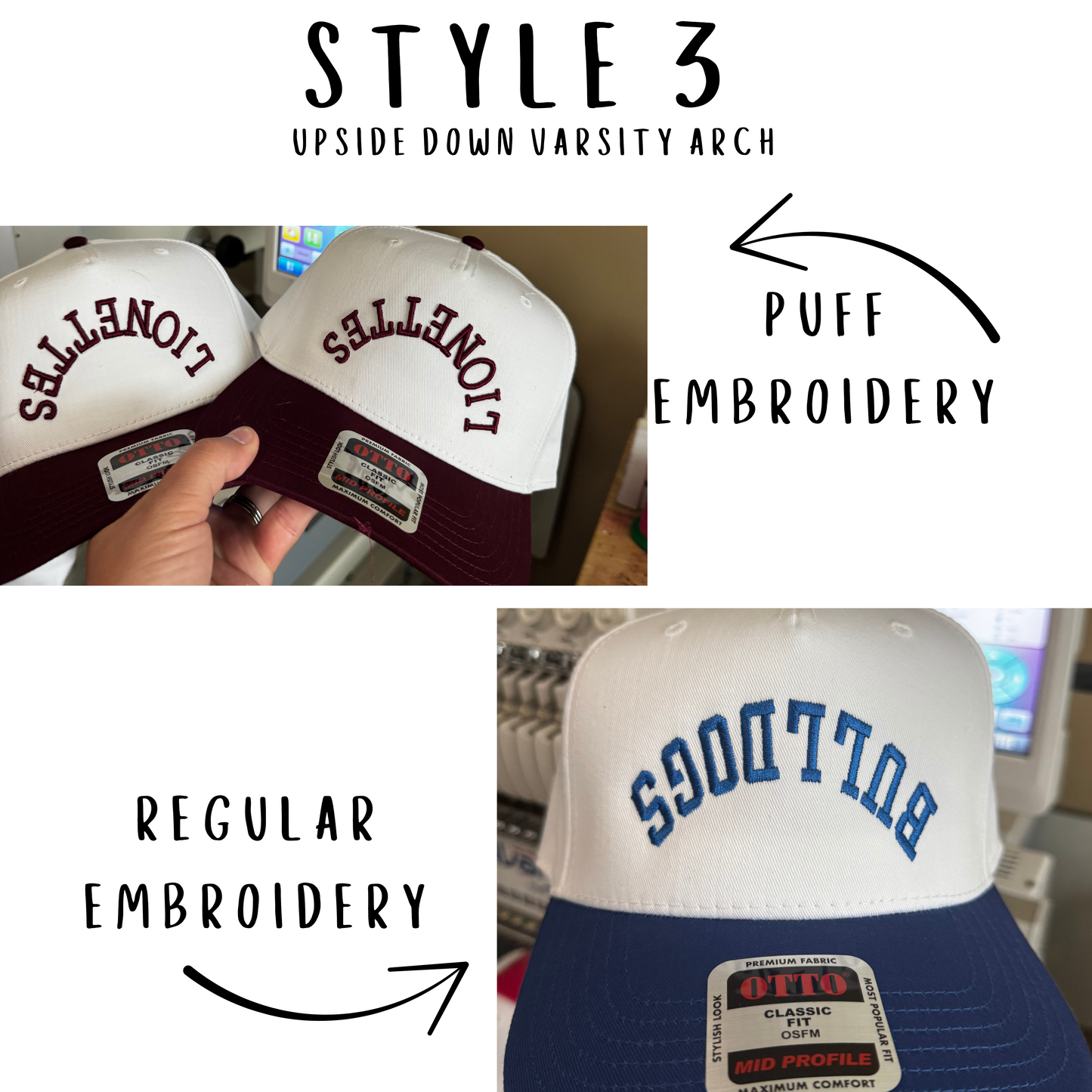 Custom School Spirit hats