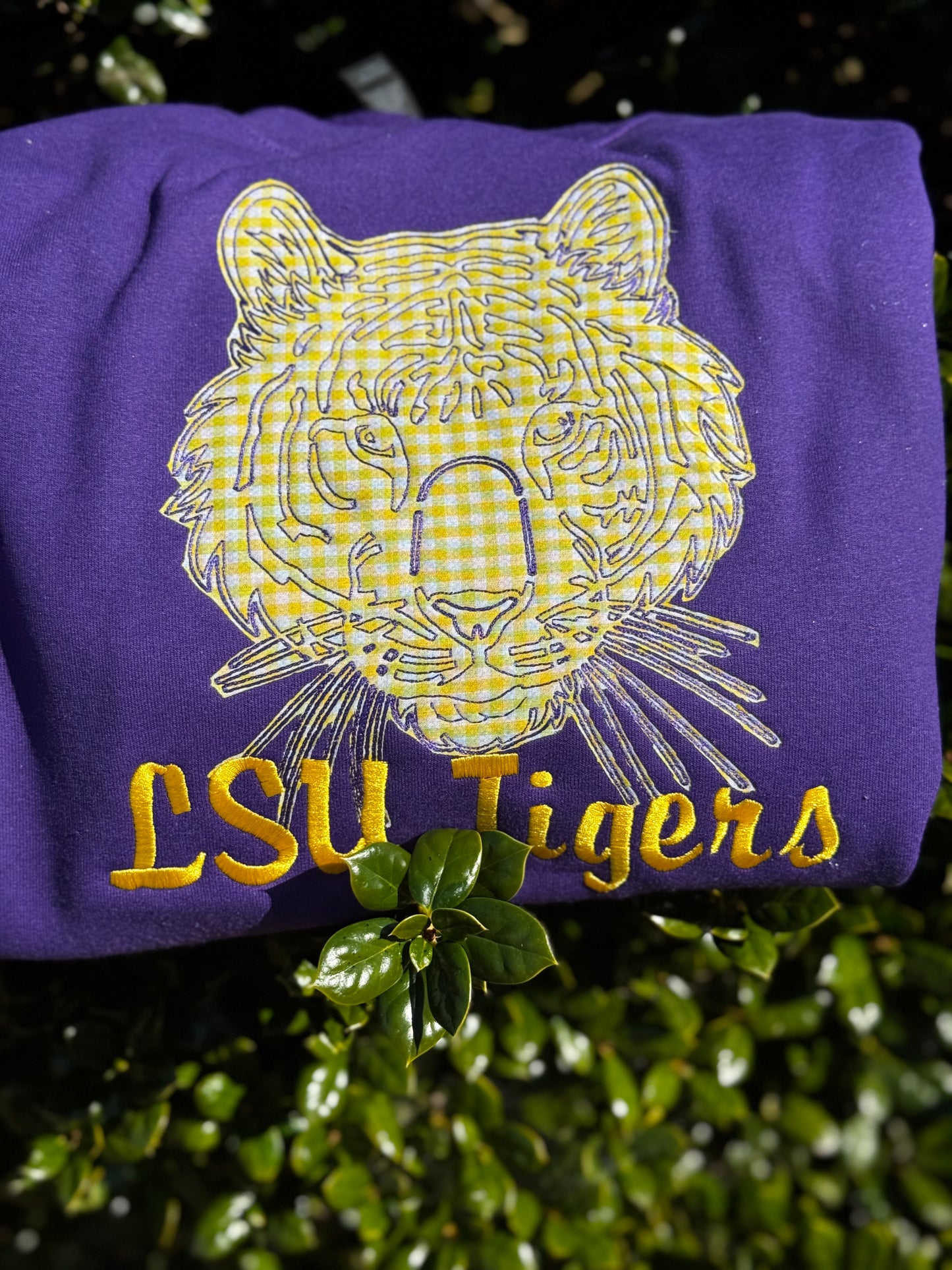 LSU Tigers Applique Embroidered Sweatshirt