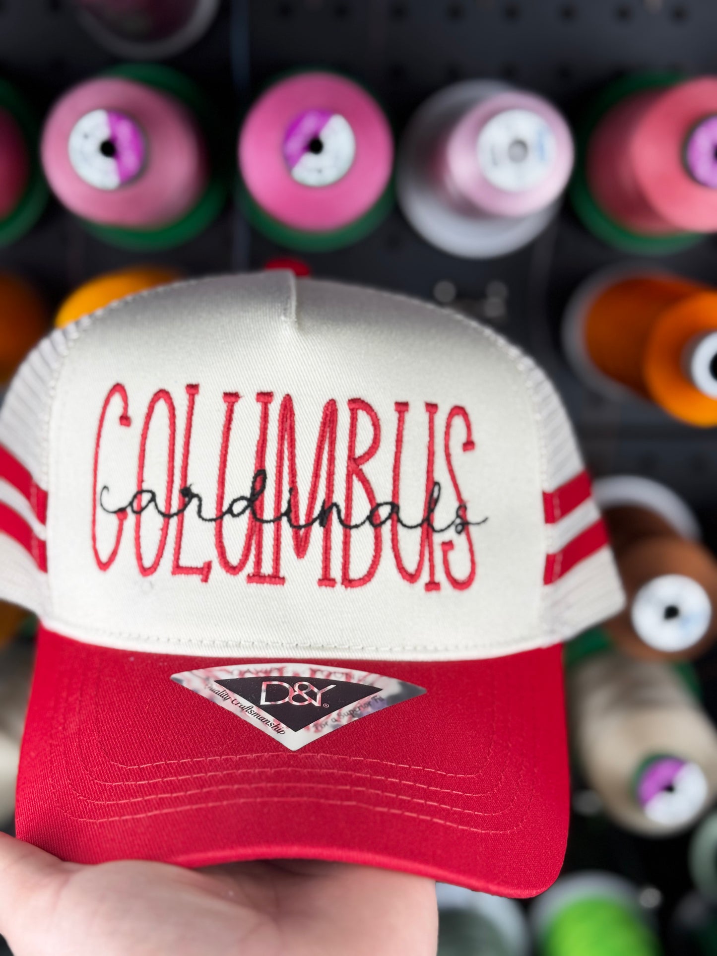 Vintage Cardinals Embroidered Trucker Hat