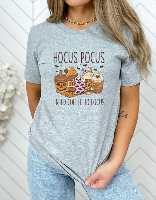 Halloween Hocus Pocus i need coffee to focus DTF and Sublimation Transfer