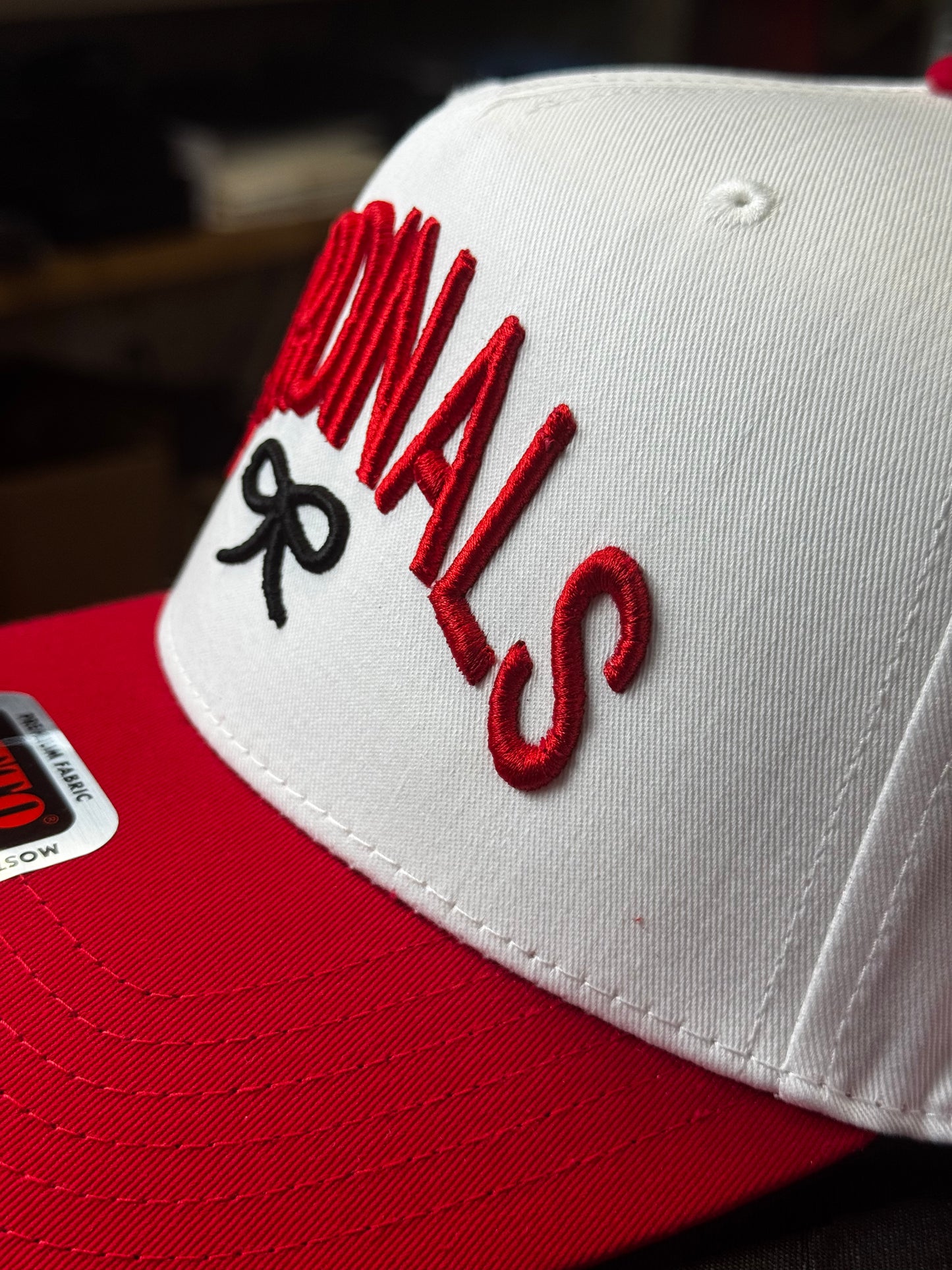 Cardinals Bow Puff Embroidered Snapback Hat