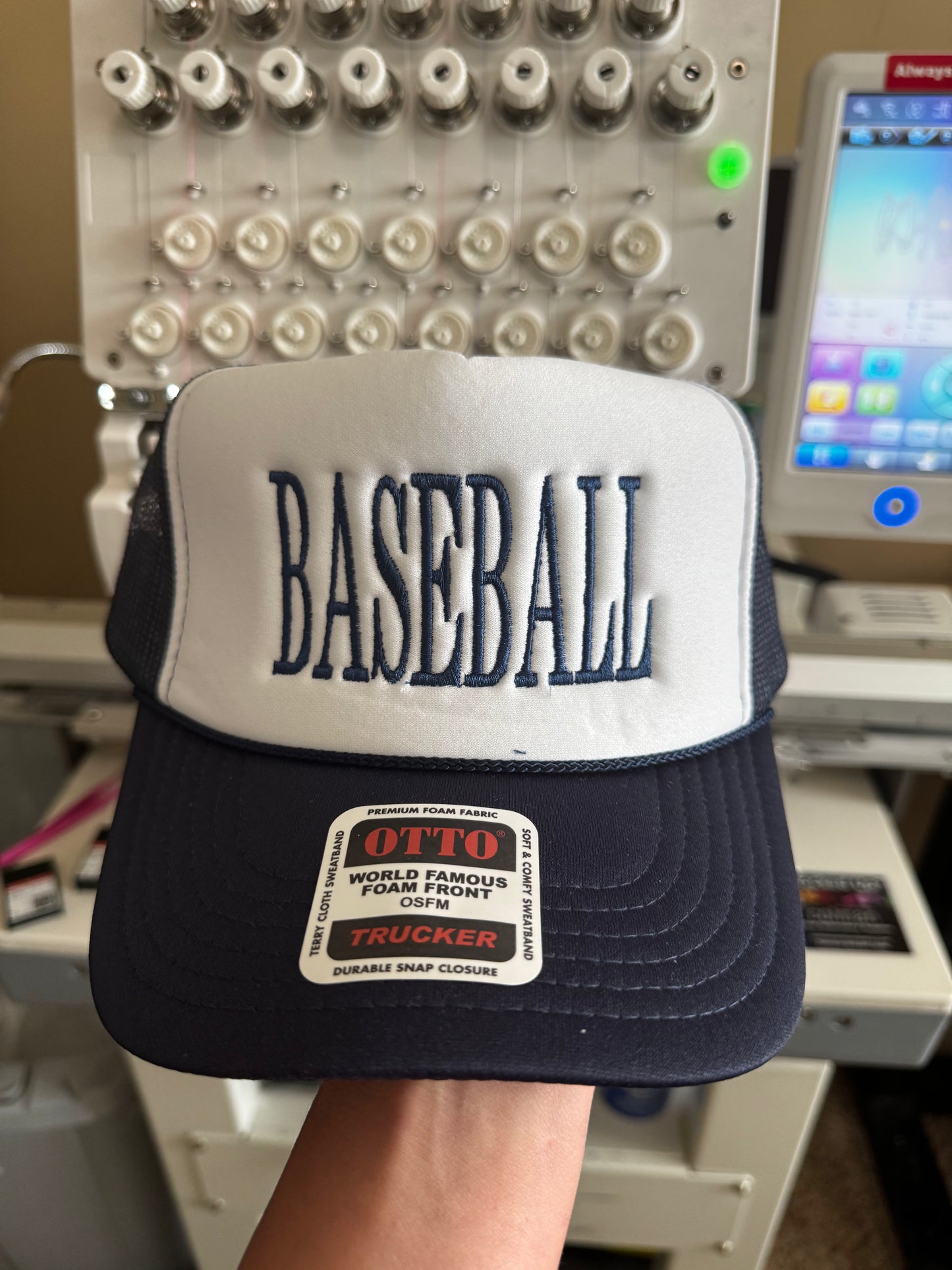Baseball Embroidered Trucker Hat RETAIL