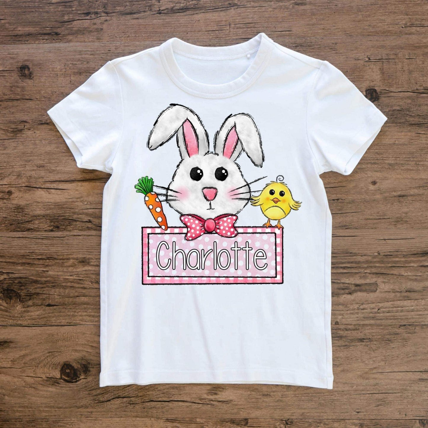 Easter Custom pink Name DTF or Sublimation transfer