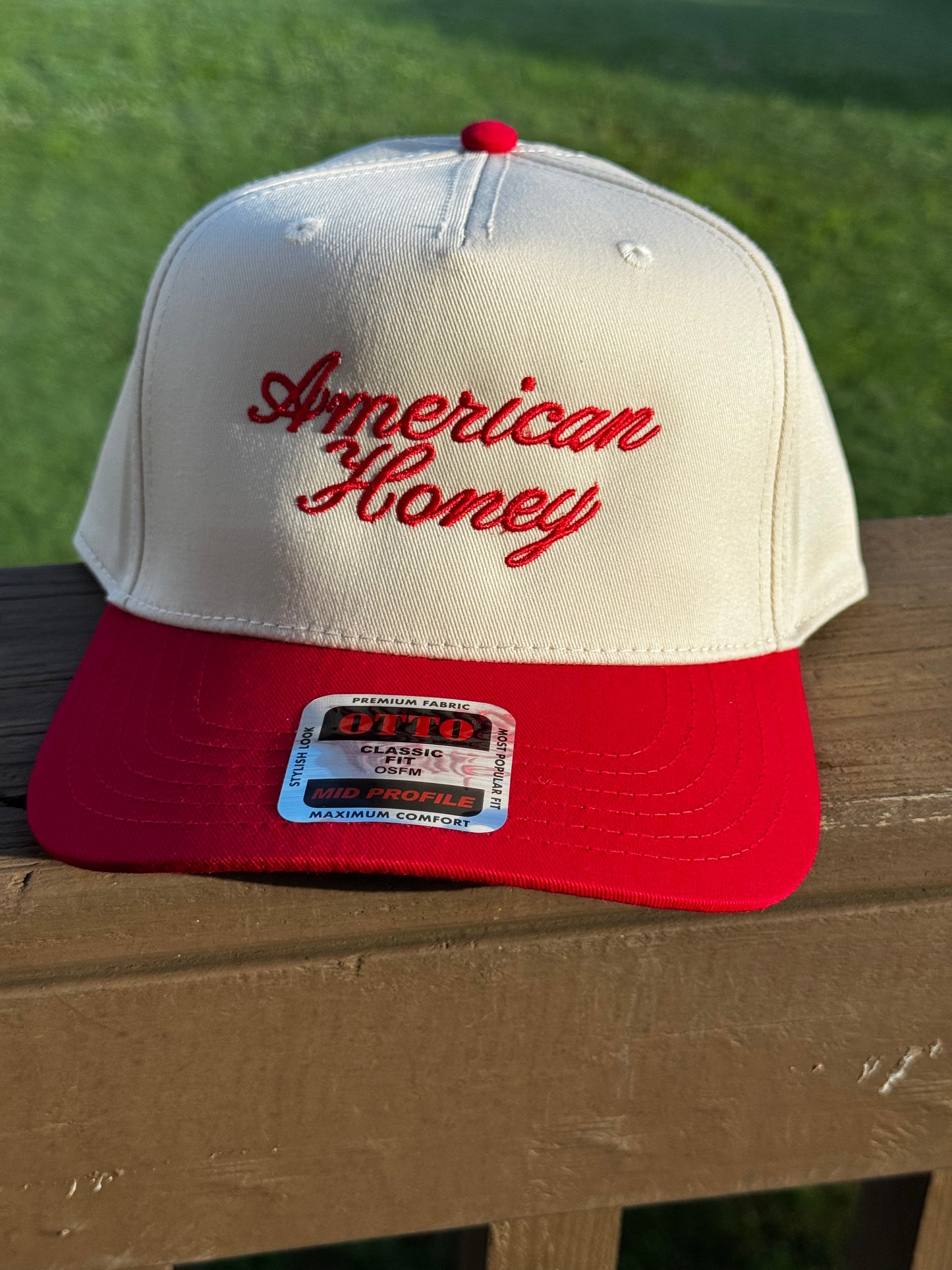 American Honey Embroidered Trucker Hat Structured hat Wholesale