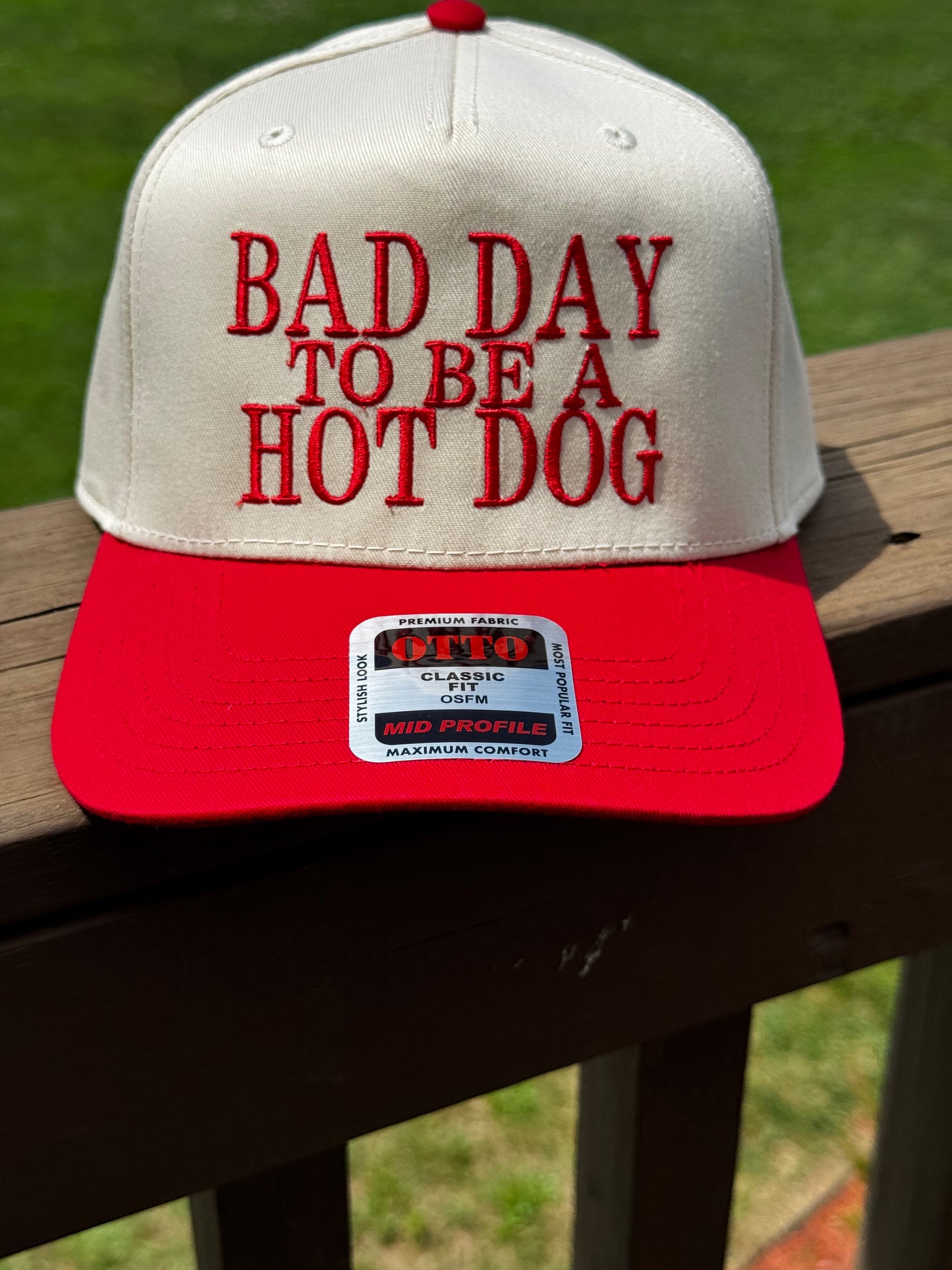 Bad day to be a hot dog Embroidered Trucker Hat Structured hat Wholesale