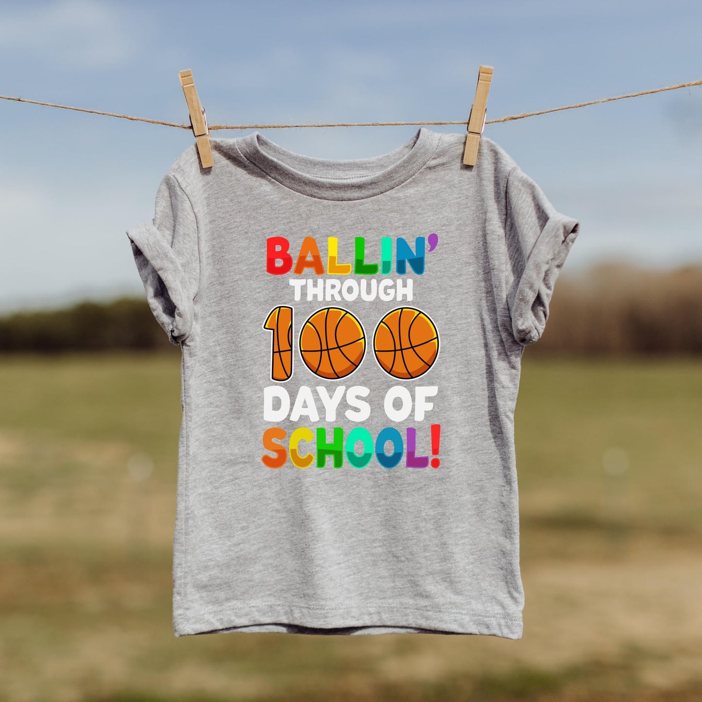 100 Days of School Ballin DTF and Sublimation Transfer