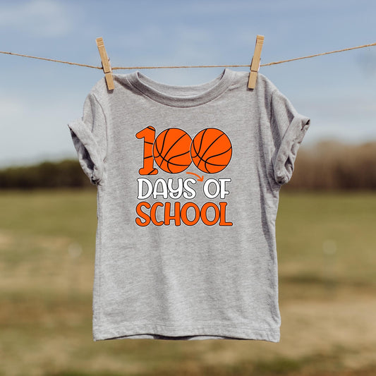 100 Days of School Basetball DTF and Sublimation Transfer
