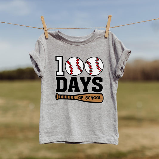 100 Days of School  Baseball DTF and Sublimation Transfer