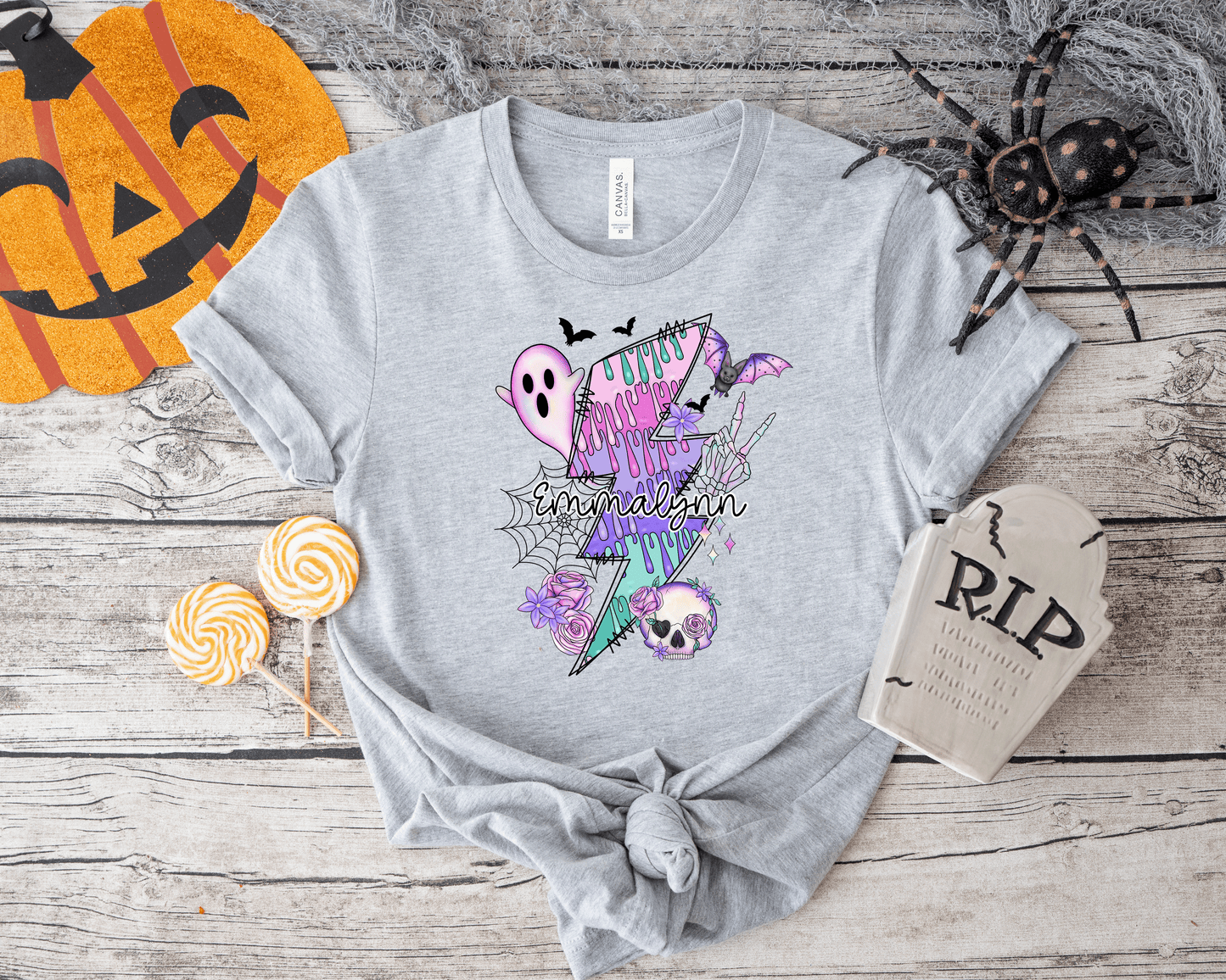 Halloween Custom Lightning Bolt Purple DTF or Sublimation transfer