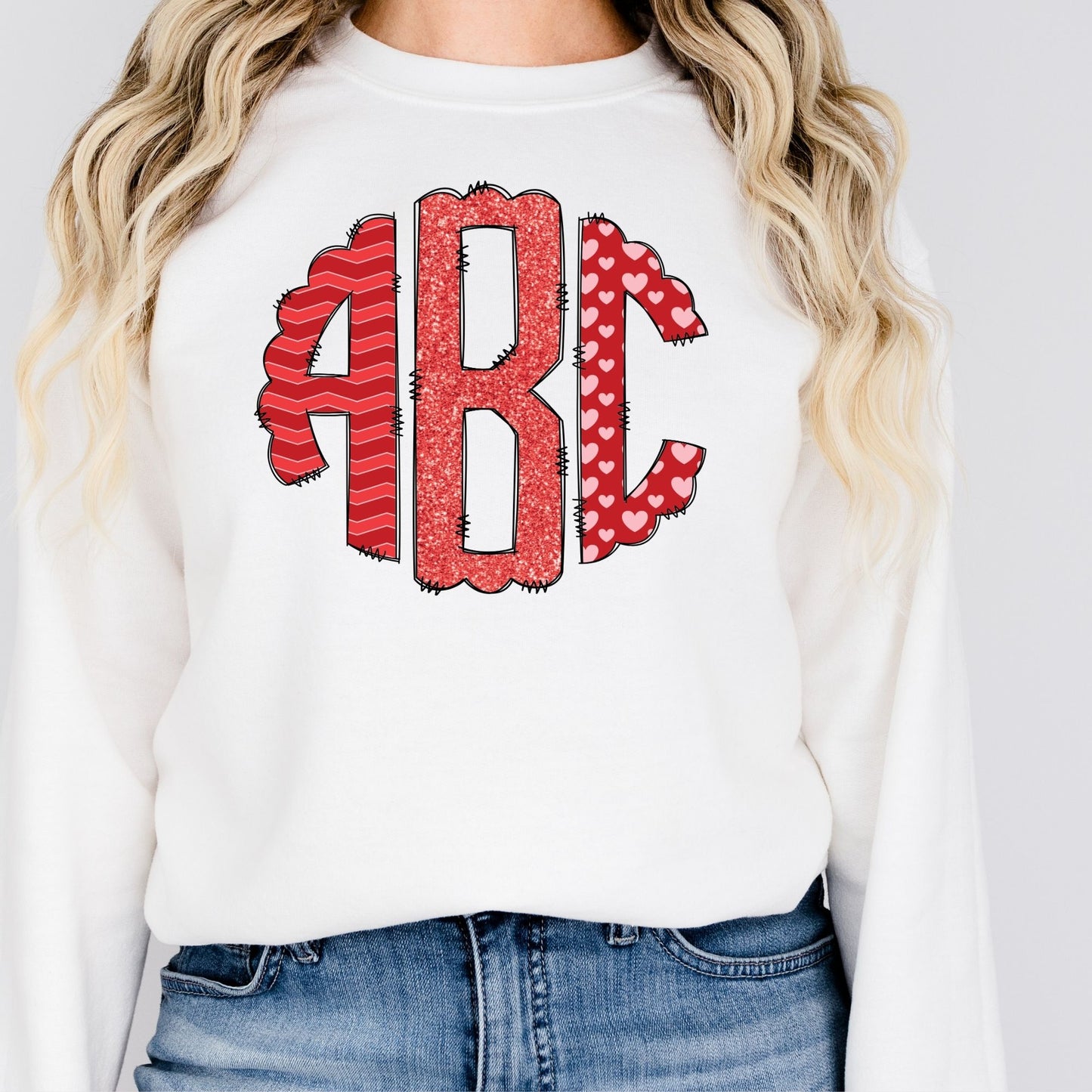 Valentine Monogram 2 DTF or Sublimation transfer