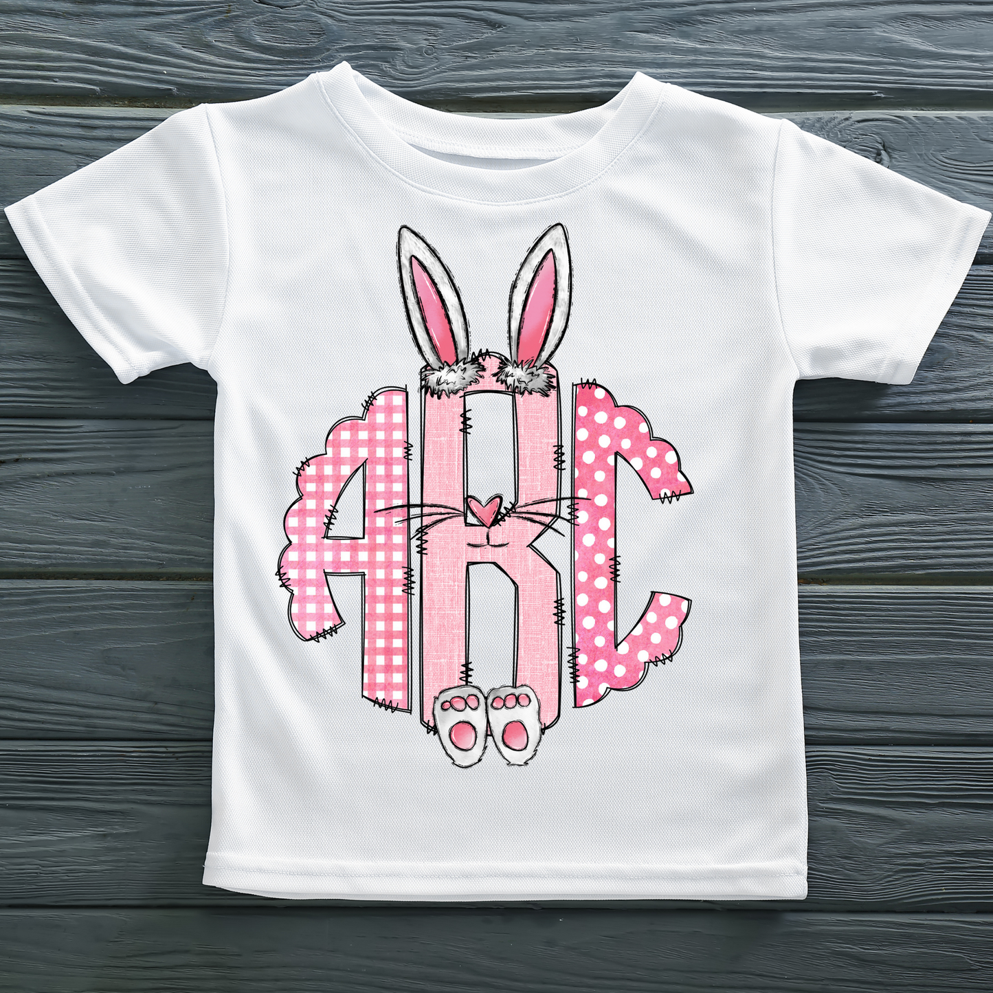 Easter Monogram Plaid DTF or Sublimation transfer