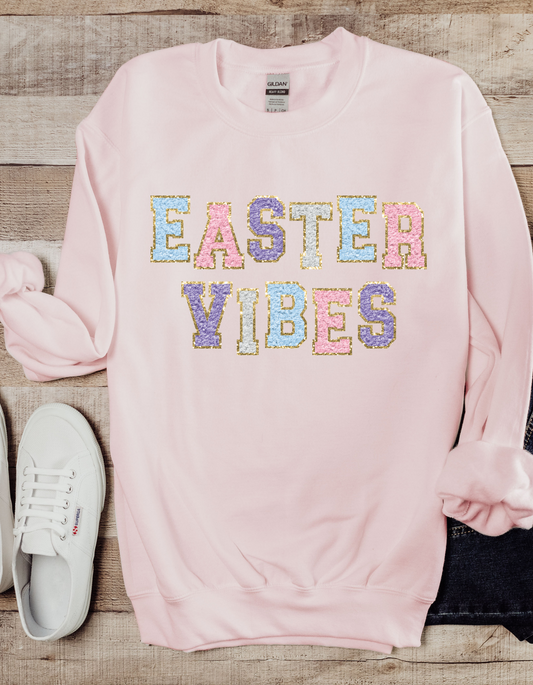 Easter Vibes Chenille Patch Faux DTF and Sublimation Transfer