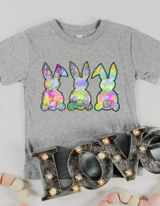 Water Color Easter Bunnies DTF and Sublimation Transfer