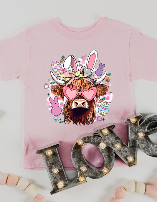 Cow Easter Bunny DTF and Sublimation Transfer