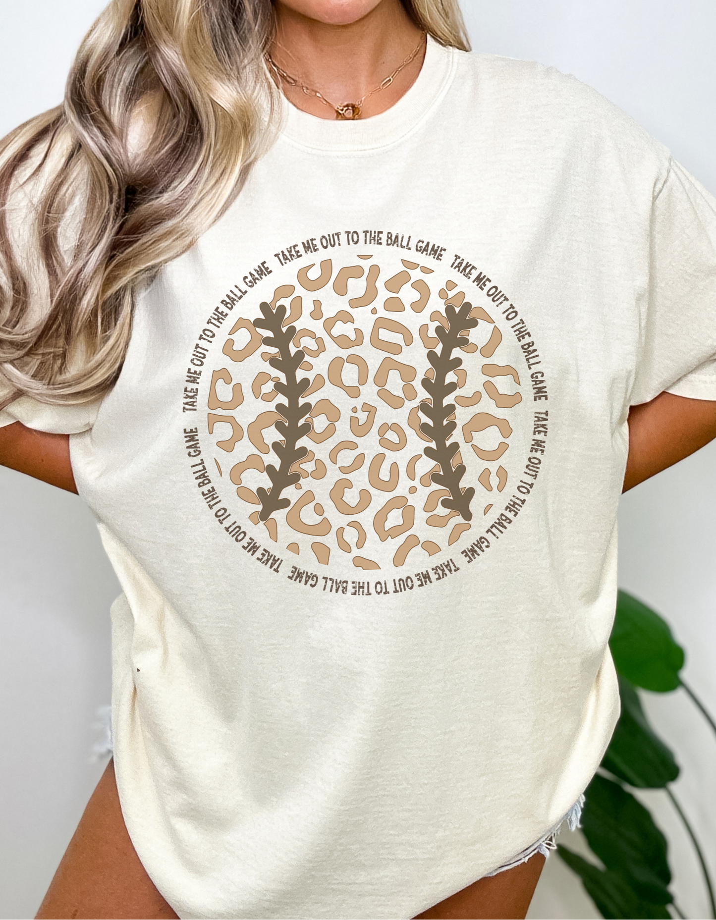 Leopard Baseball with words DTF and Sublimation Transfer
