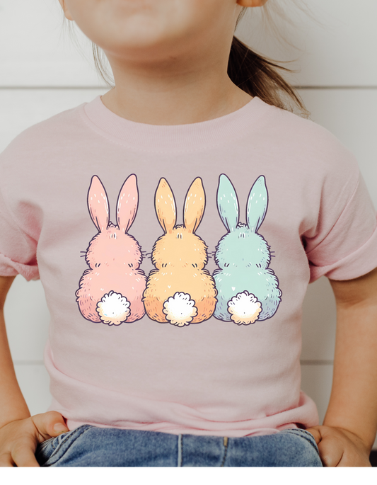 3 Pastel bunnies  DTF and Sublimation Transfer