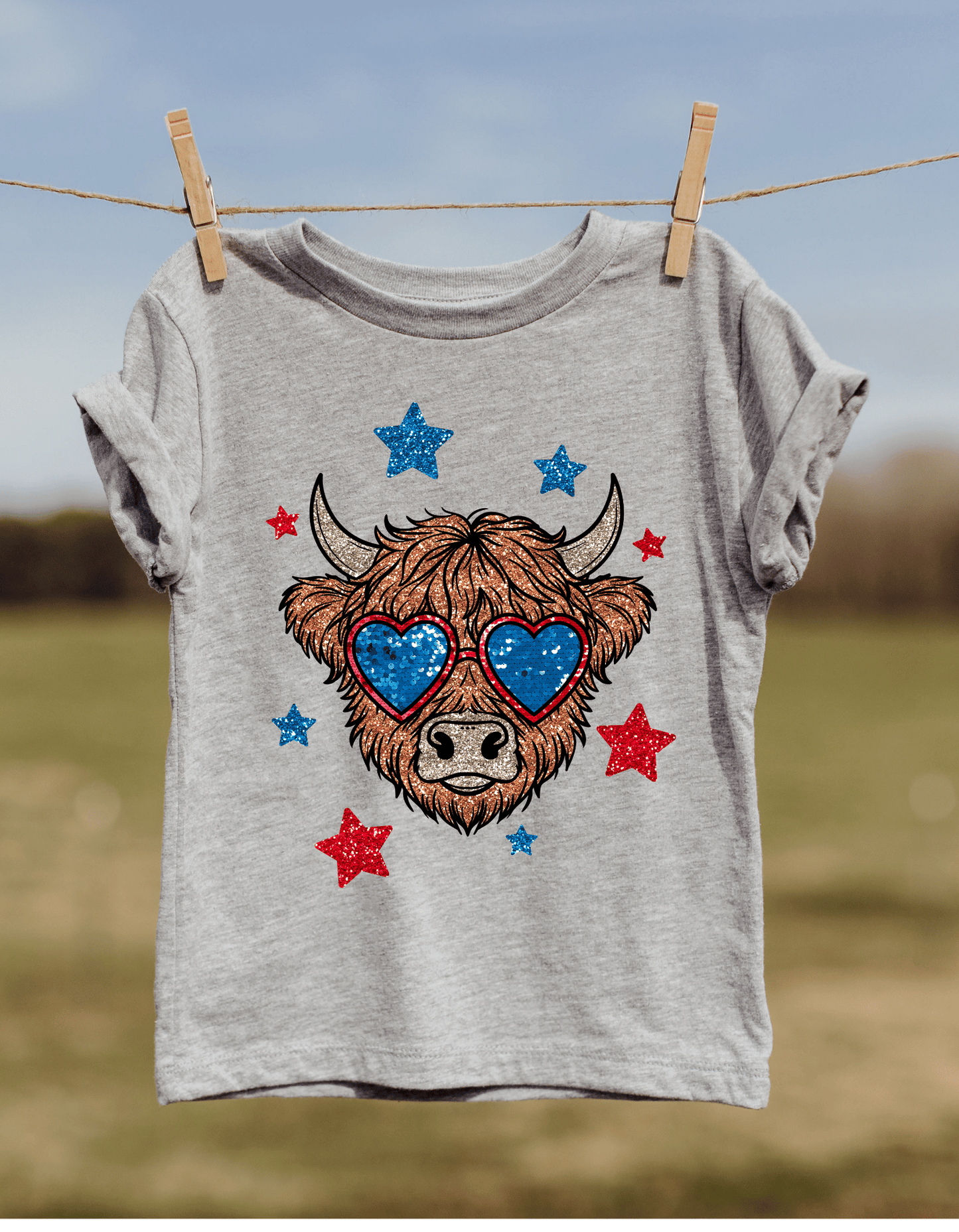 Patriotic Heifier DTF and Sublimation Transfer