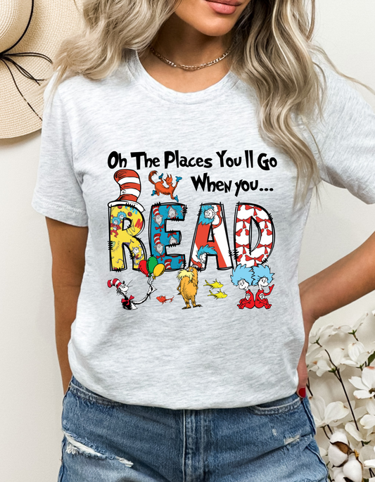 Read across America Oh The Places DTF and Sublimation Transfer