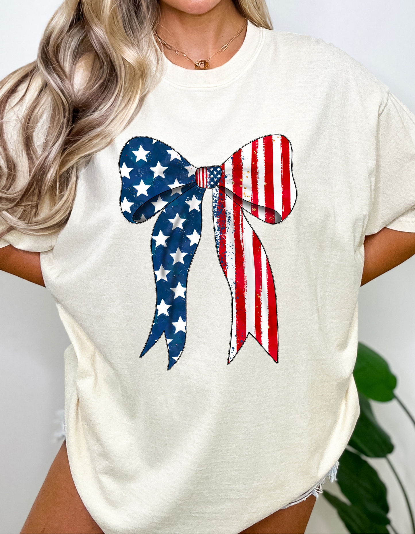 USA flag bow DTF and Sublimation Transfer