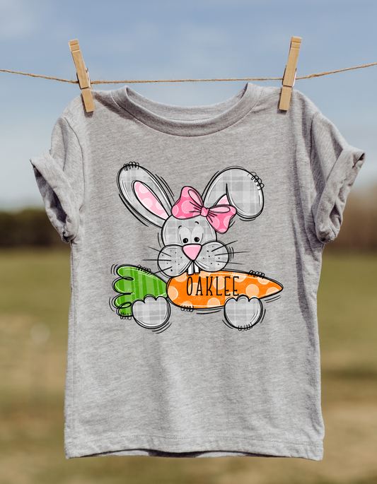 Girl Custom Easter Bunny DTF and Sublimation Transfer