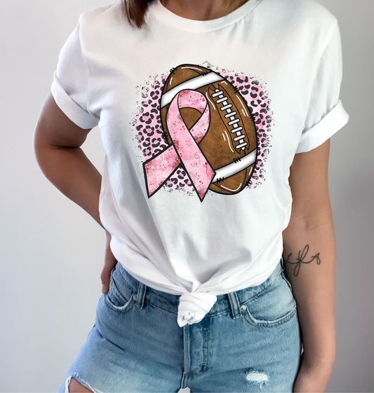 Breast Cancer Football and ribion DTF and Sublimation Transfer