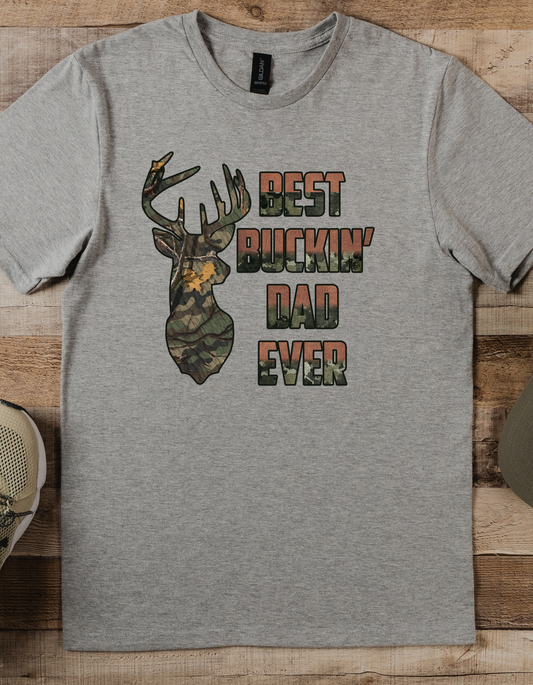 Fathers Day Best buckin dad ever DTF or Sublimation Transfer