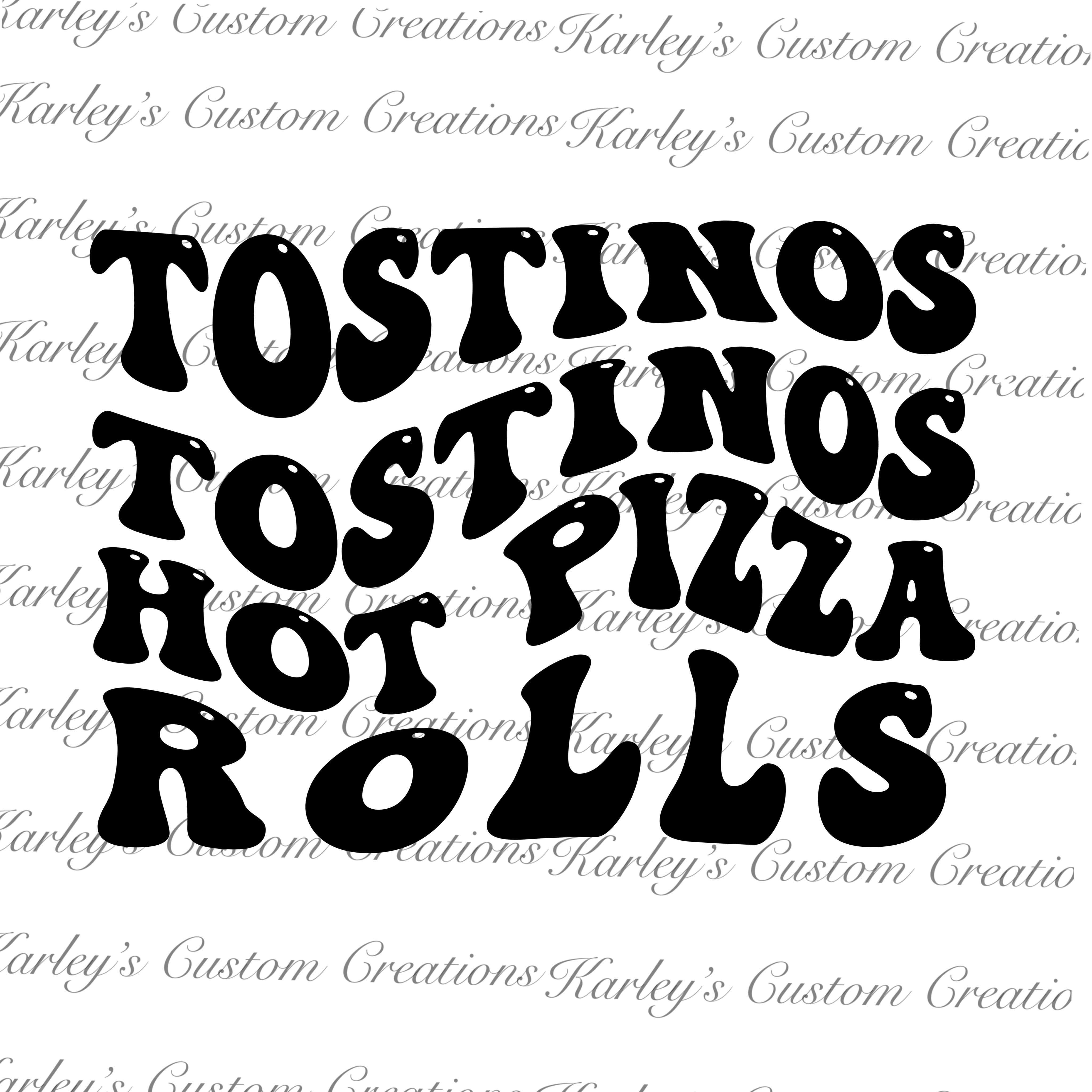 Tostinos hot pizza rolls DTF and Sublimation Transfer KC Kreations