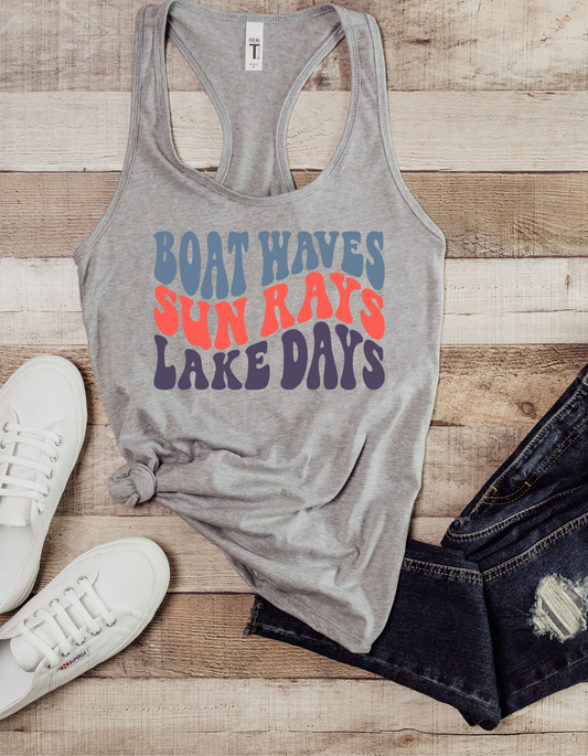 Boat Waves, Sun Rays Summer DTF and Sublimation Transfer