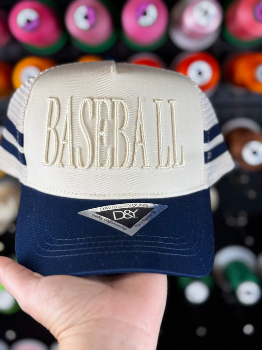 Baseball Puff Embroidered Trucker Hat (Copy)