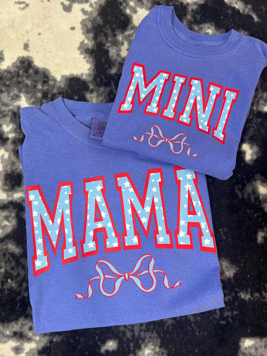 Mama, Mini and USA Comfort color T-shirt