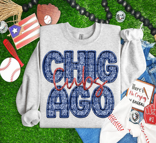 CHICAGO M L B FAUX GLITTER DTF and Sublimation Transfer