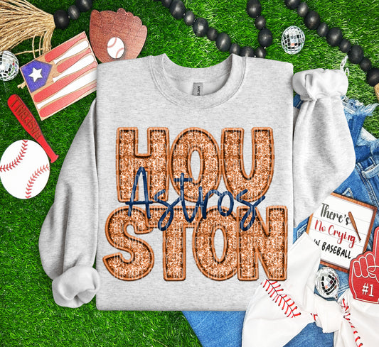 HOUSTON M L B FAUX GLITTER DTF and Sublimation Transfer