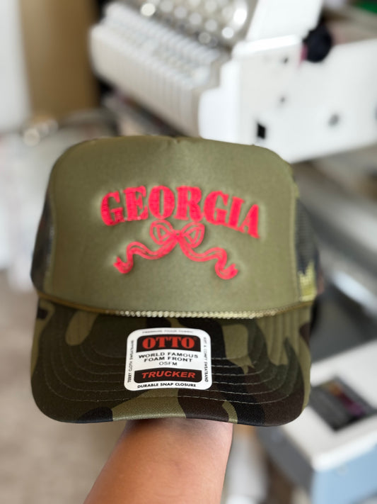 Georgia Embroidered Trucker Hat WHOLESALE