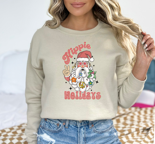 Christmas Santa Hippie Holidays 21 DTF and Sublimation Transfer