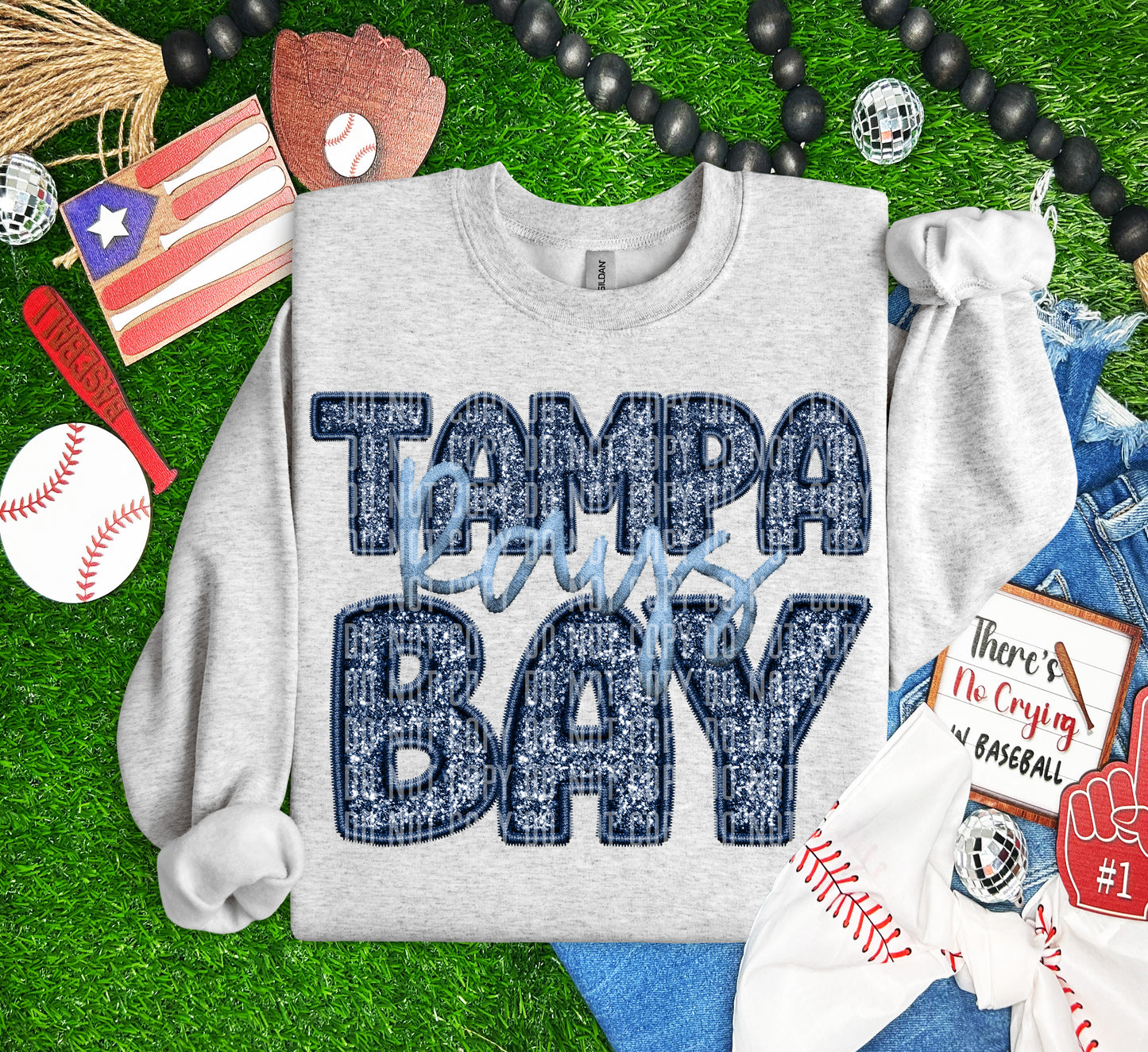 RAYS M L B FAUX GLITTER DTF and Sublimation Transfer