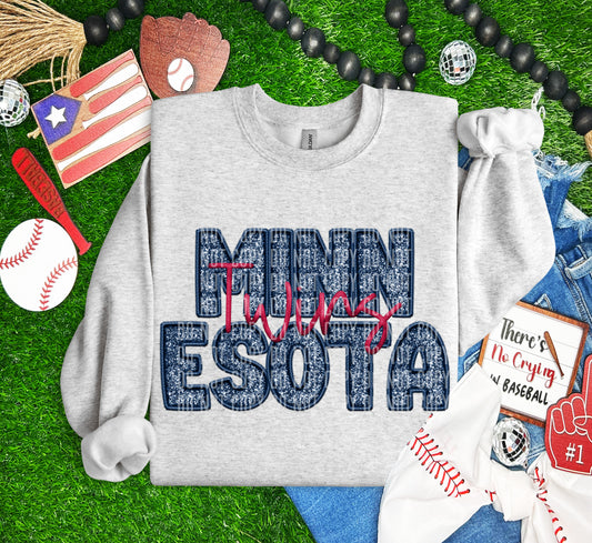 TWINS M L B FAUX GLITTER DTF and Sublimation Transfer