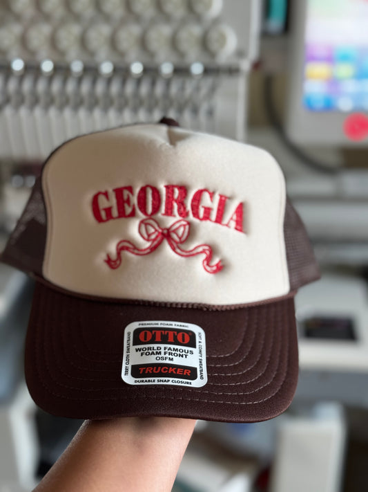Georgia Embroidered Trucker Hat WHOLESALE