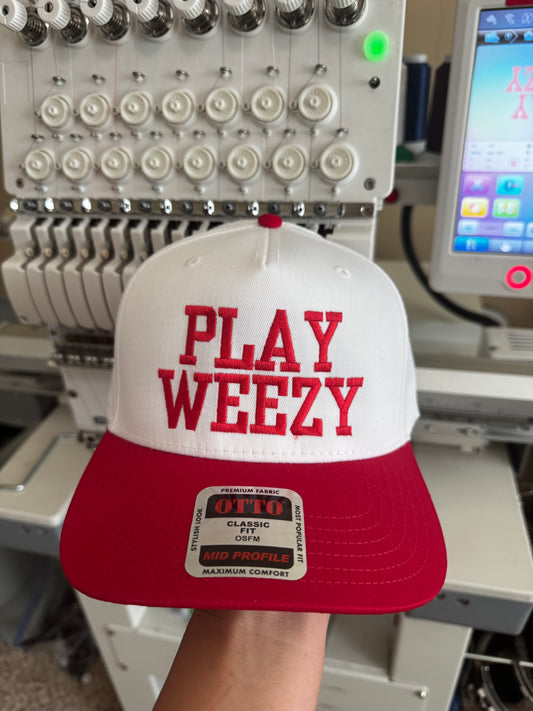 Play Weezy Embroidered Trucker Hat Structred hat RETAIL