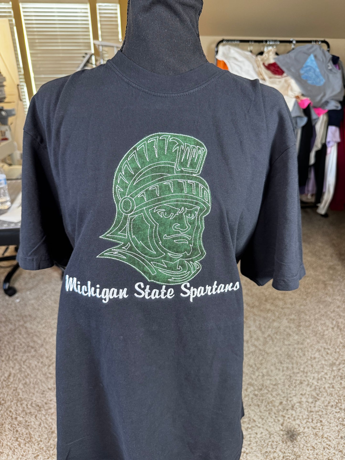 Michigan State Game Day Applique Embroidered Tee or Sweatshirt