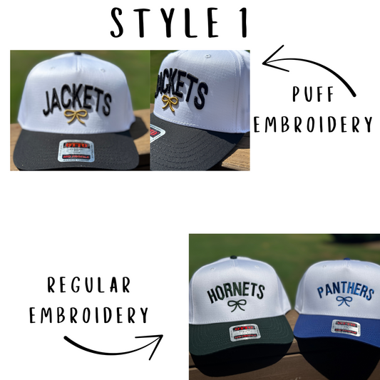 Custom School Spirit hats